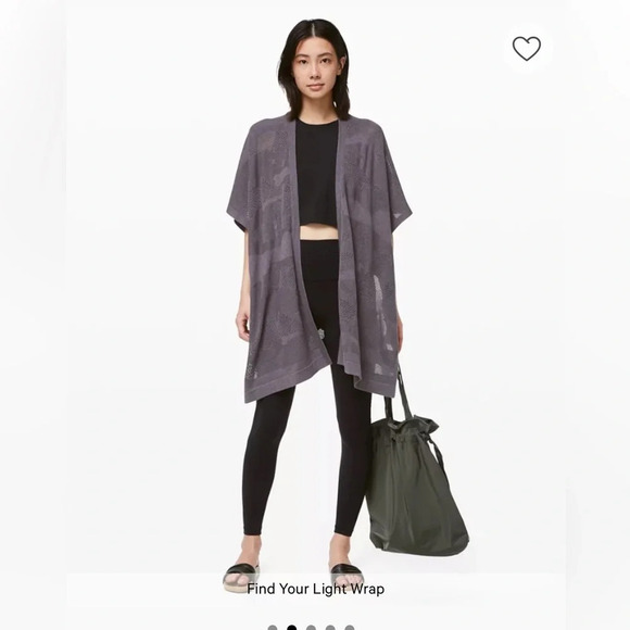 lululemon athletica Accessories - Lululemon find your light wrap heathered moonwalk gray cardigan sweater kimono